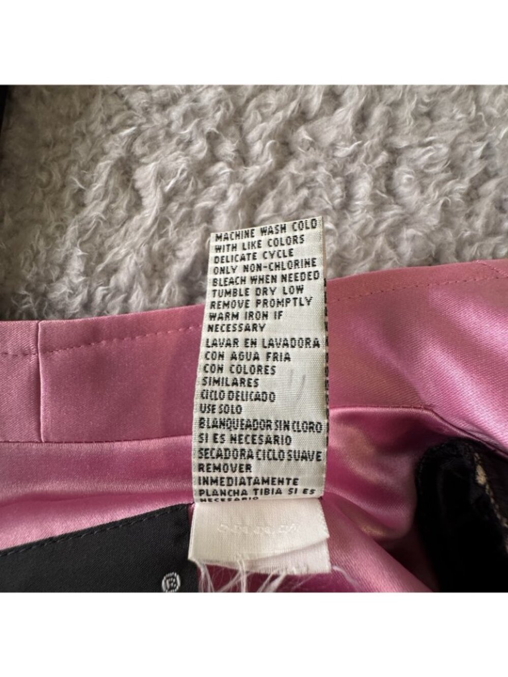 Mid-Century Style Suit 3pc Women's Sz 8 Jacket Black Knit Pink Satin Midi Skirt - Picture 7 of 16